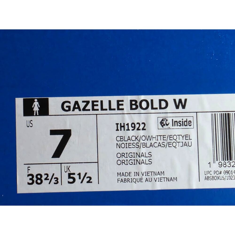Adidas Gazelle Bold Liberty London Women’s 7 Black Floral – Brand New - Picture 9 of 9